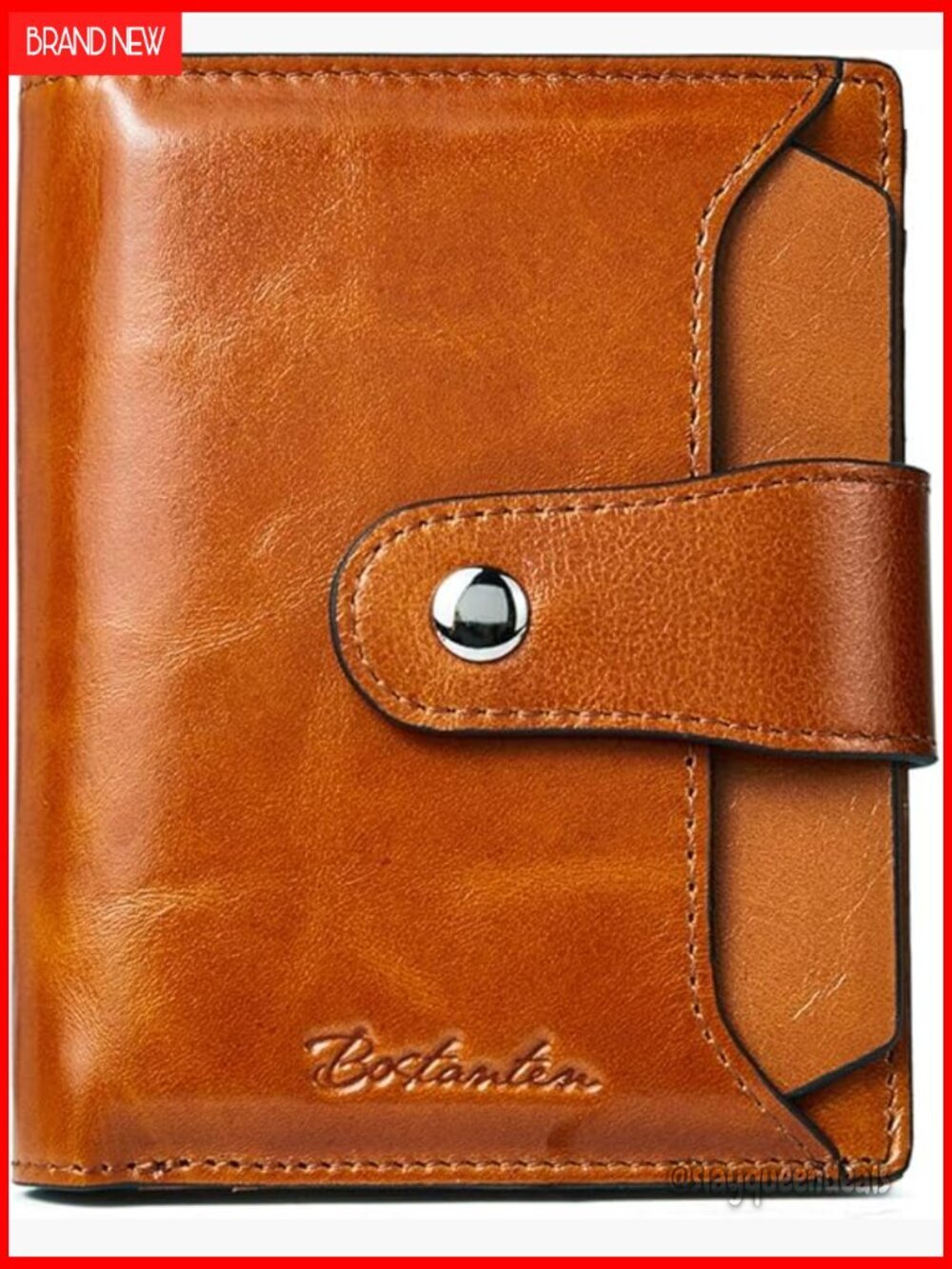 Genuine Leather RFID Blocking Bifold Wallet with Zipper Pocket